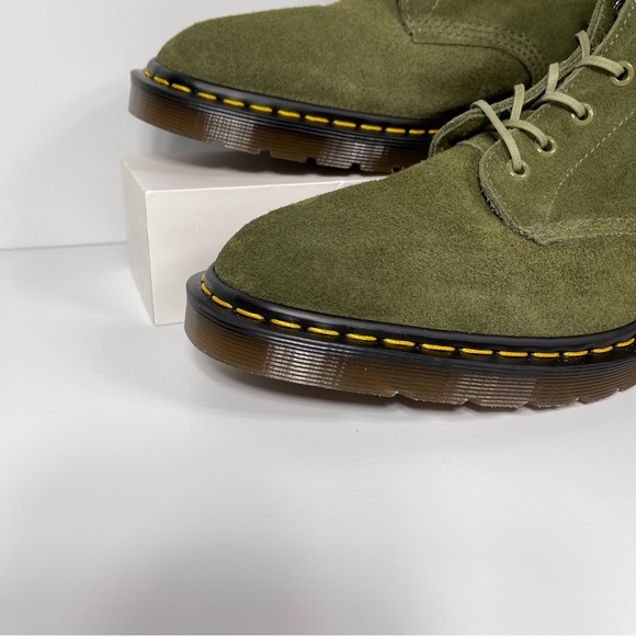 DOC 101 MADE IN ENGLAND SUEDE ANKLE BOOTS MENS SIZE 11 GREEN DESERT OASIS 6 EYE - Picture 5 of 12
